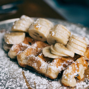 Delicious Banana Cream Waffle