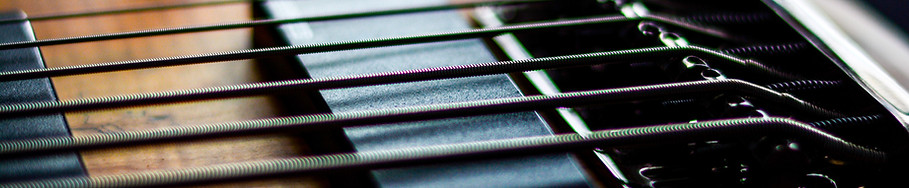 electric bass guitar detail