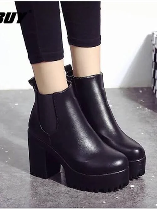 botas negras cortas