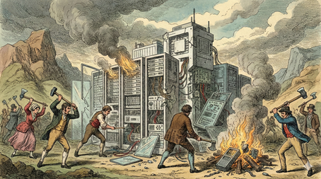 על לודיטים, AI והמיתוס של קדמה טכנולוגית