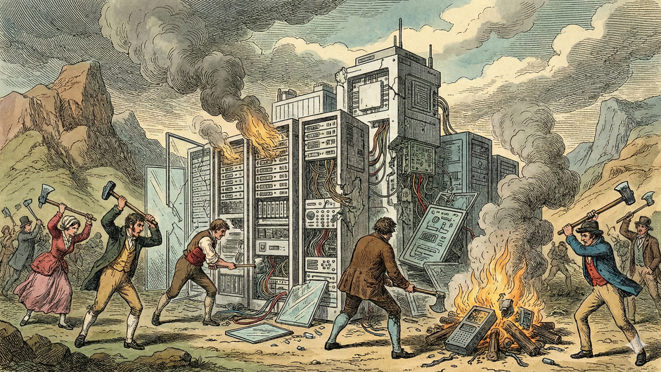 על לודיטים, AI והמיתוס של קדמה טכנולוגית