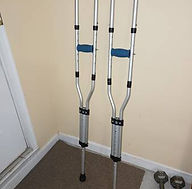 Adjustable crutches