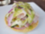 Tostada de aguachile verde