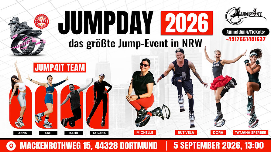 Gruppen-Workout mit Kangoo Jumps Schuhen beim JumpDay Fitness-Event.