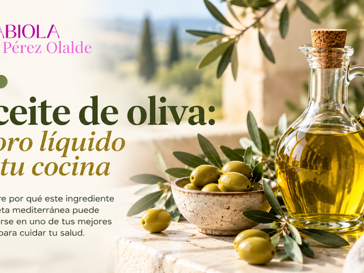 Aceite de oliva extra virgen con aceitunas verdes y ramas de olivo, ilustración de sus beneficios para la salud.
