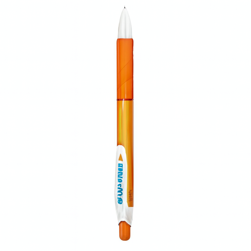 Orange & White Ballpoint Pen with Grips