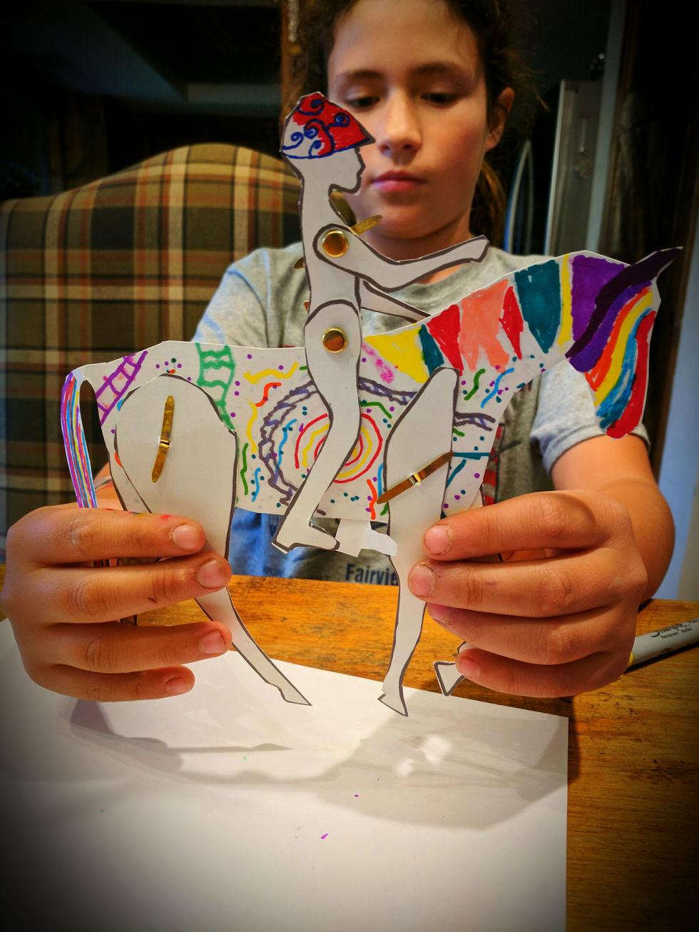 Sometimes understanding the balance between horse and rider can be best described through an art project.