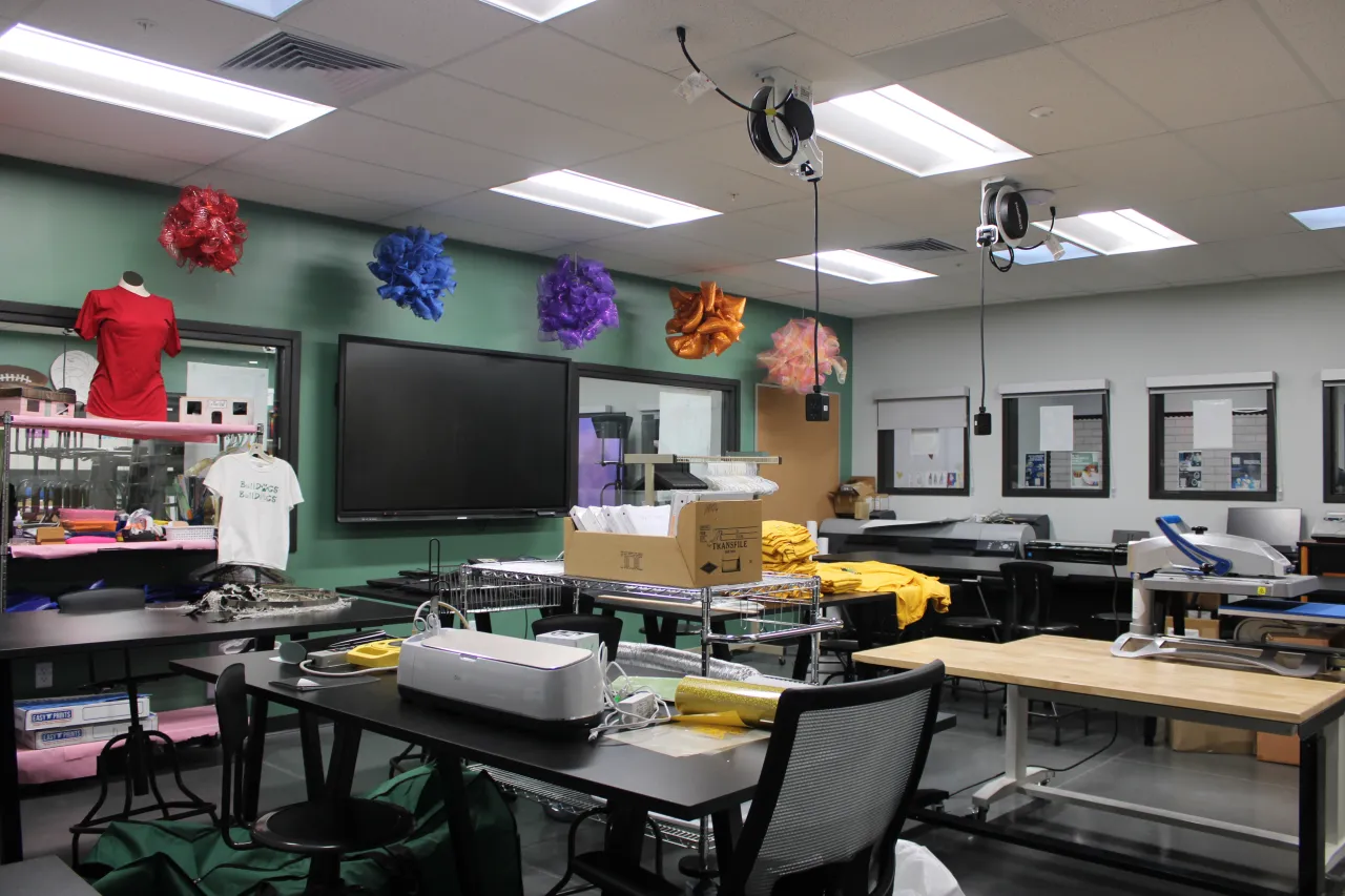 The Career and Technical Education classroom inside Peetz School District's new school provides the