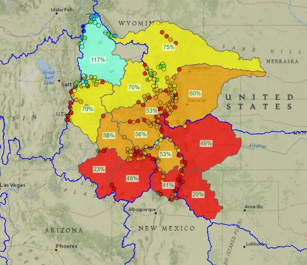Courtesty/USDA      A map from the U.S. Department of Agriculture shows the current snowpack levels in Colorado as of Jan. 1, 2026.