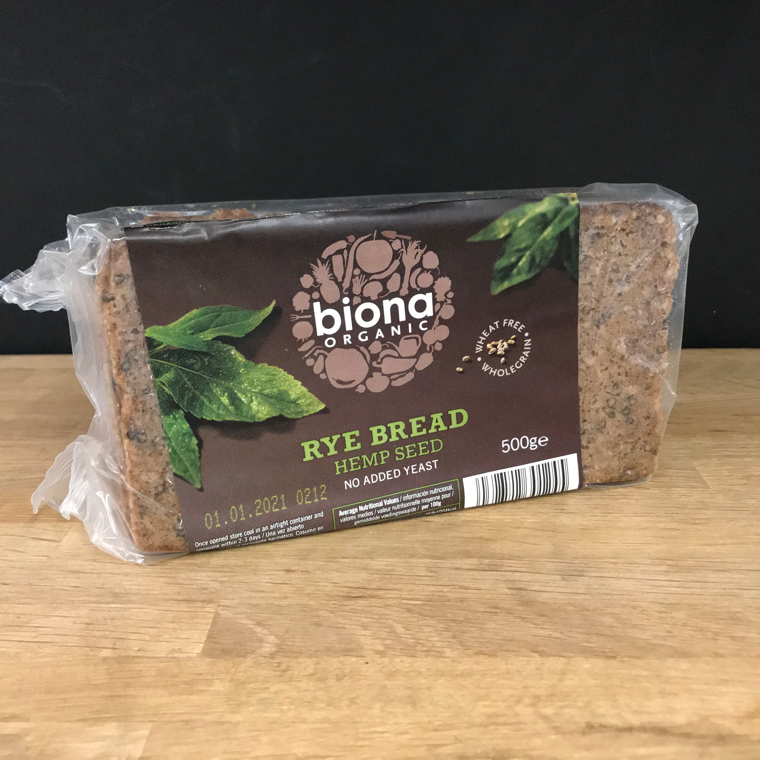 Biona Rye Bread Hemp Seed