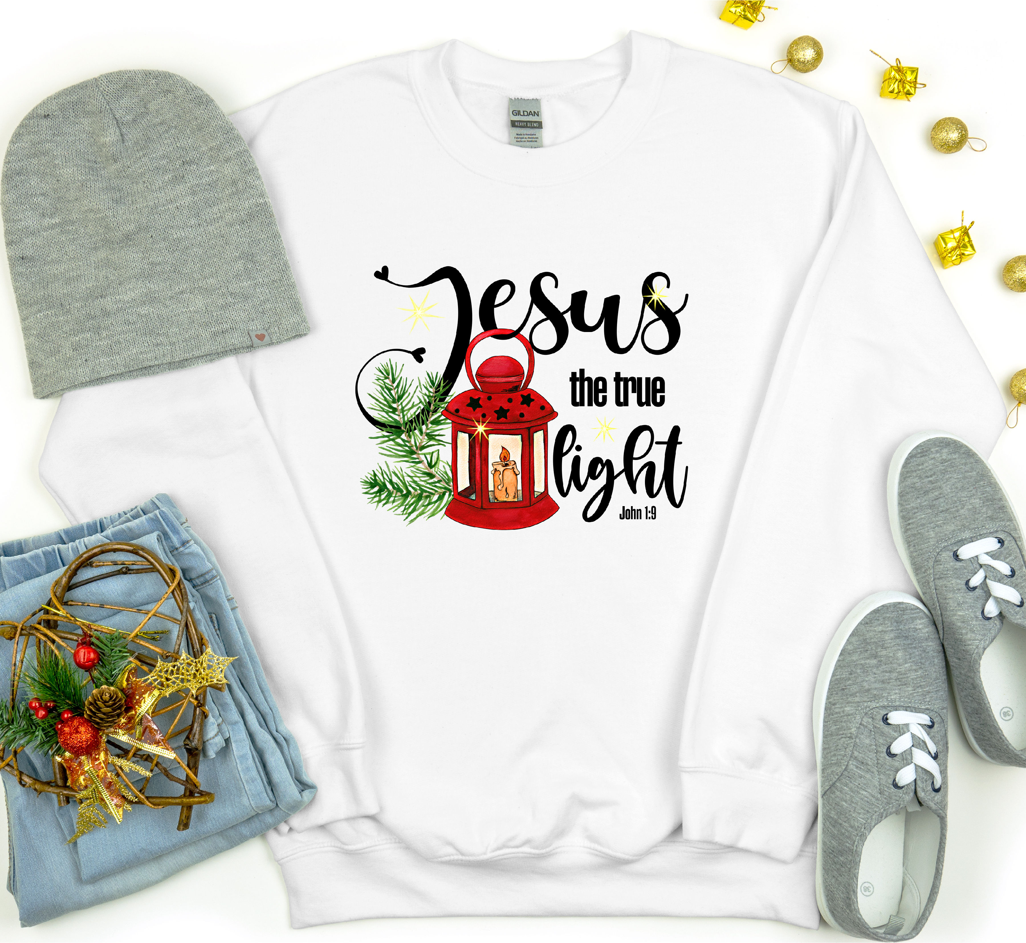 Jesus The True Light Crewneck