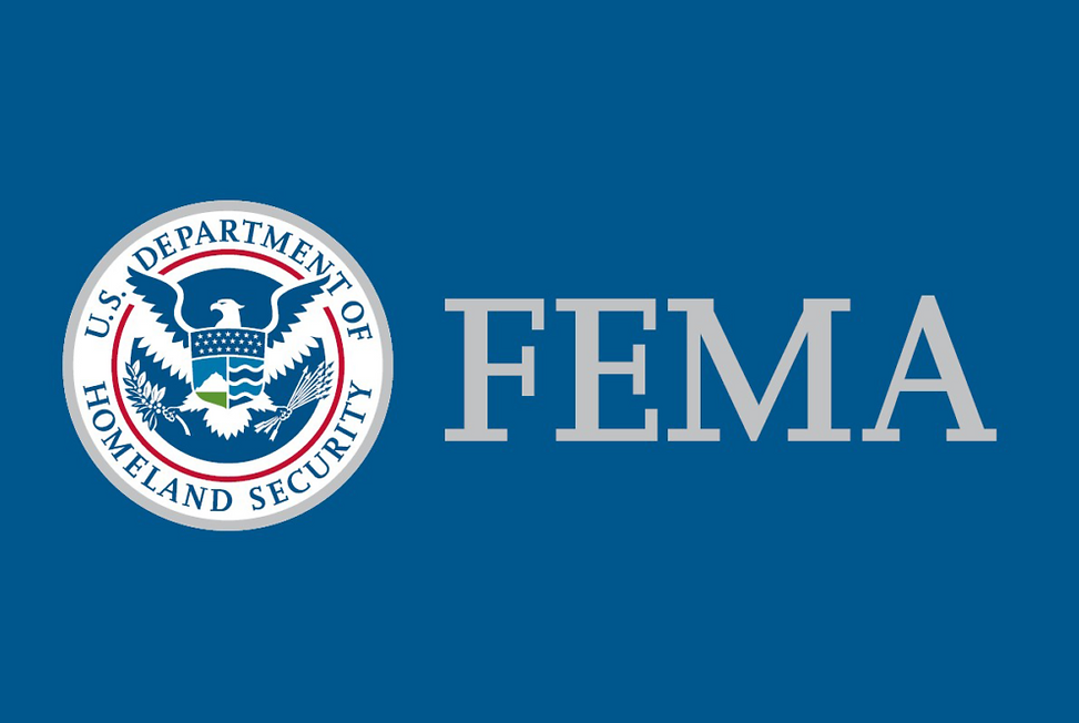FEMA logo with text and the US Department of Homeland Security seal.