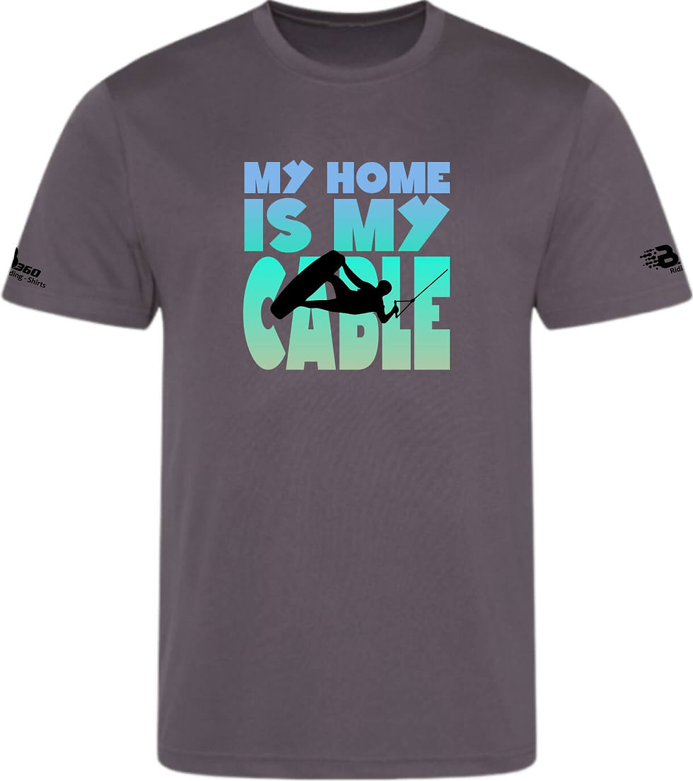 Thumbnail: quick-dry T-Shirt Wakeboard Ridershirt mit UV Schutz MY HOME MY CABLE