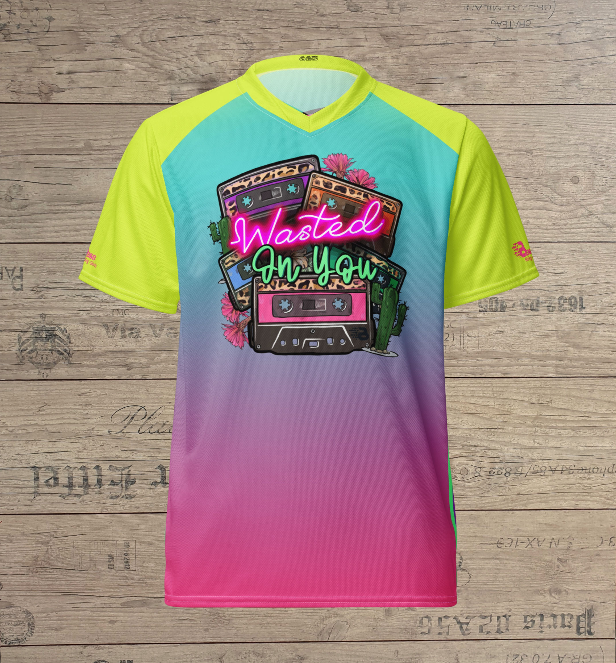 recyceltes quick-dry T-Shirt Wakeboard Ridershirt mit UV Schutz 90's MIX TAPE
