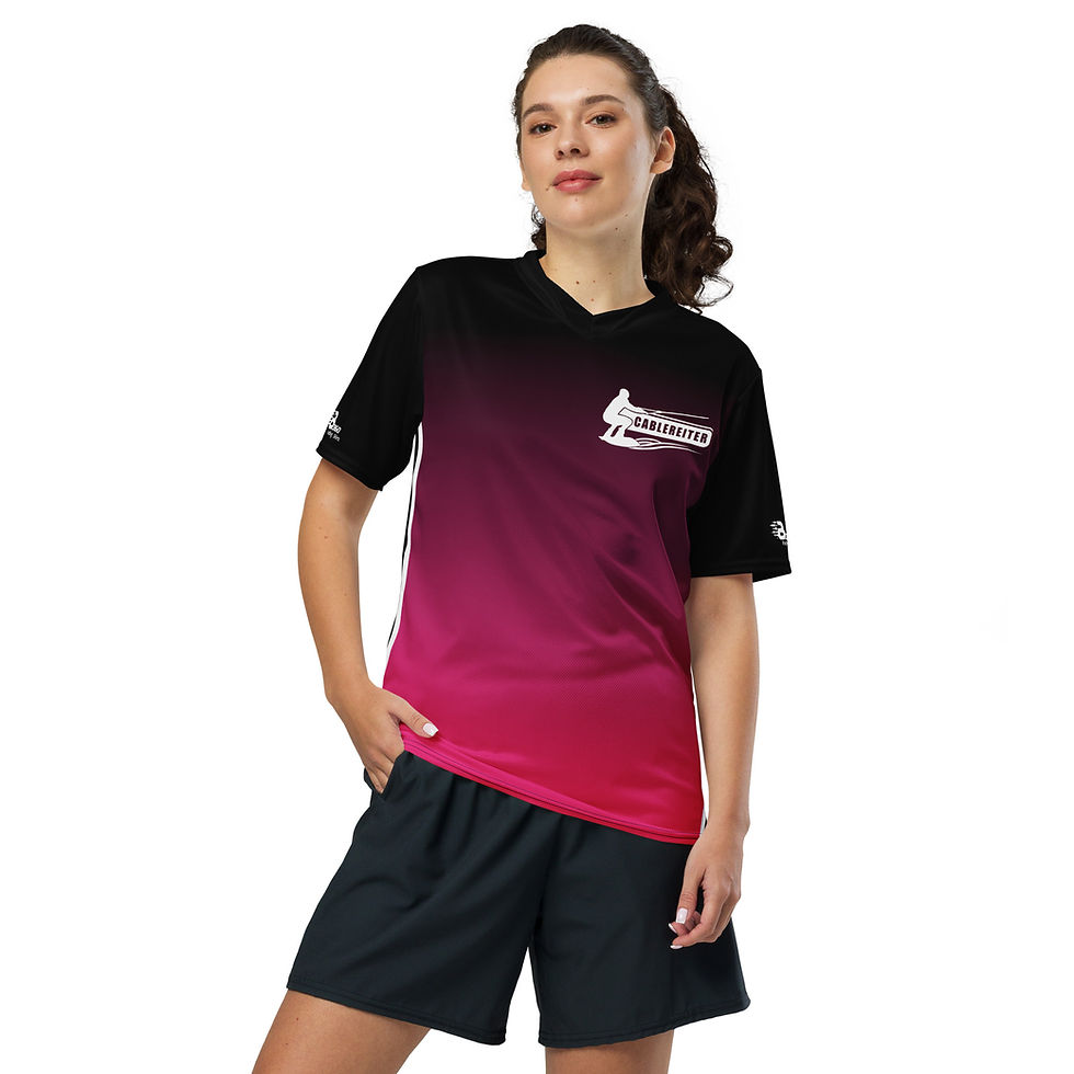 Miniaturbild: recyceltes quick-dry T-Shirt Unisex Ridershirt mit UV Schutz Cablereiter magenta