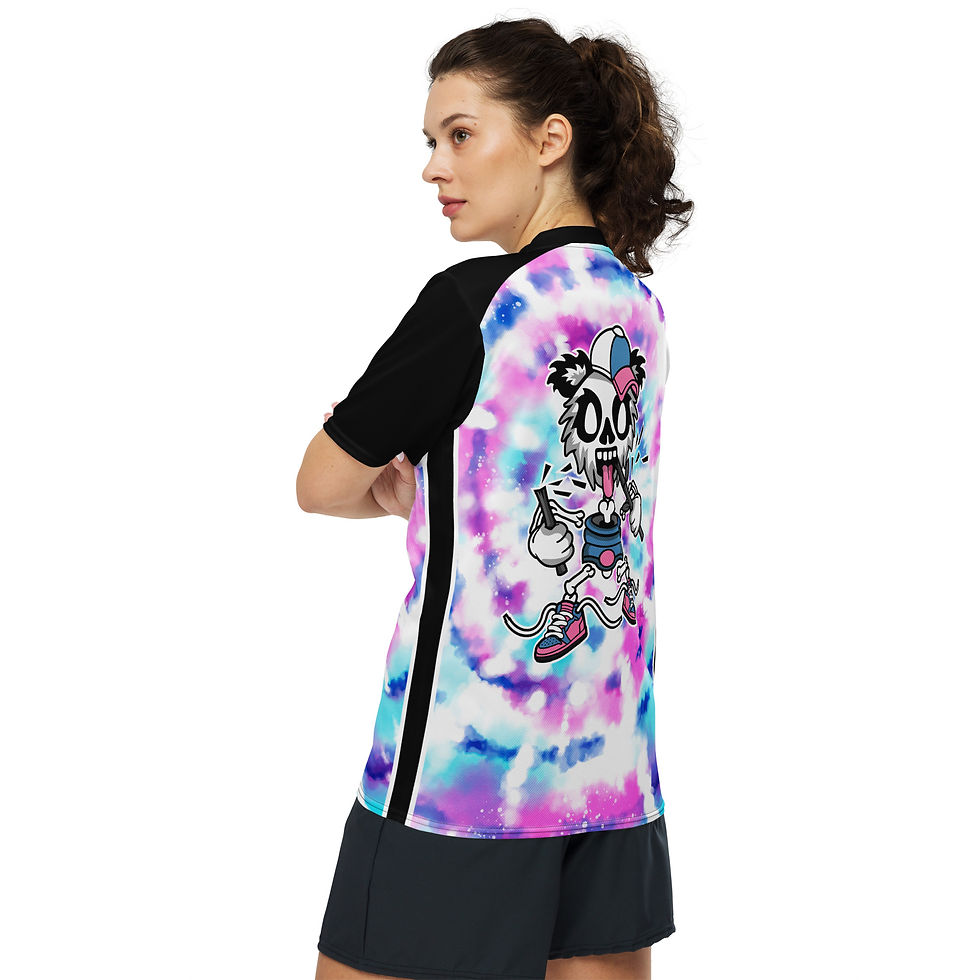 Thumbnail: recyceltes quick-dry T-Shirt Wakeboard Ridershirt mit UV Schutz FREAKY PANDA