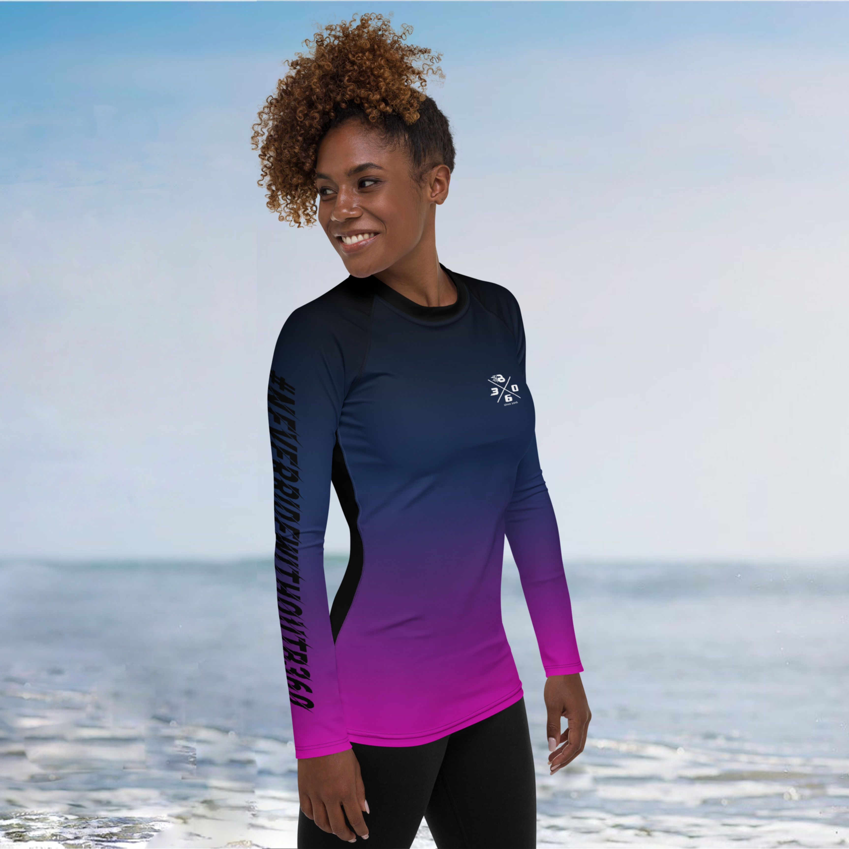Rashguard mit 18% Elastan Lycra für Damen mit UV Schutz PALMS