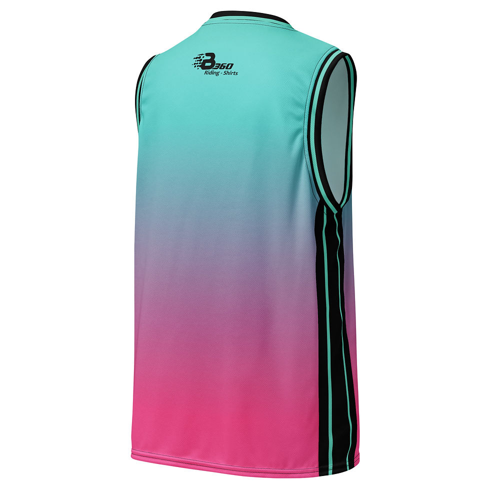 Thumbnail: recyceltes quick-dry Tank Top Unisex Trikot mit UV Schutz CCC blau/pink