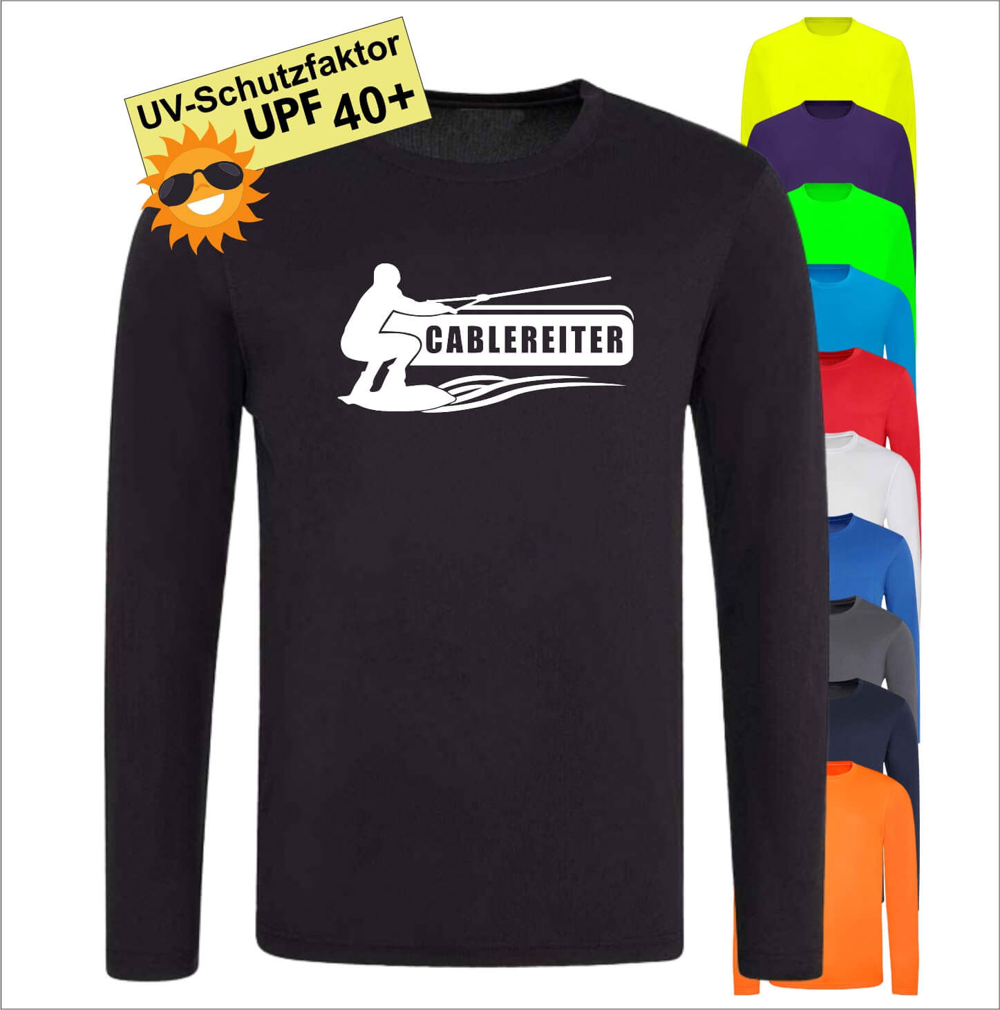 lockeres quick-dry Longsleeve Ridershirt mit UV Schutz Cablereiter