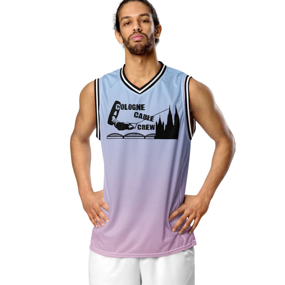 Thumbnail: recyceltes quick-dry Tank Top Unisex Trikot mit UV Schutz CCC blau/rosa