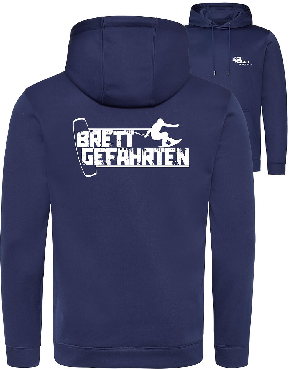 Thumbnail: windabweisender quick-dry Riding Hoodie "Brettgefährten"