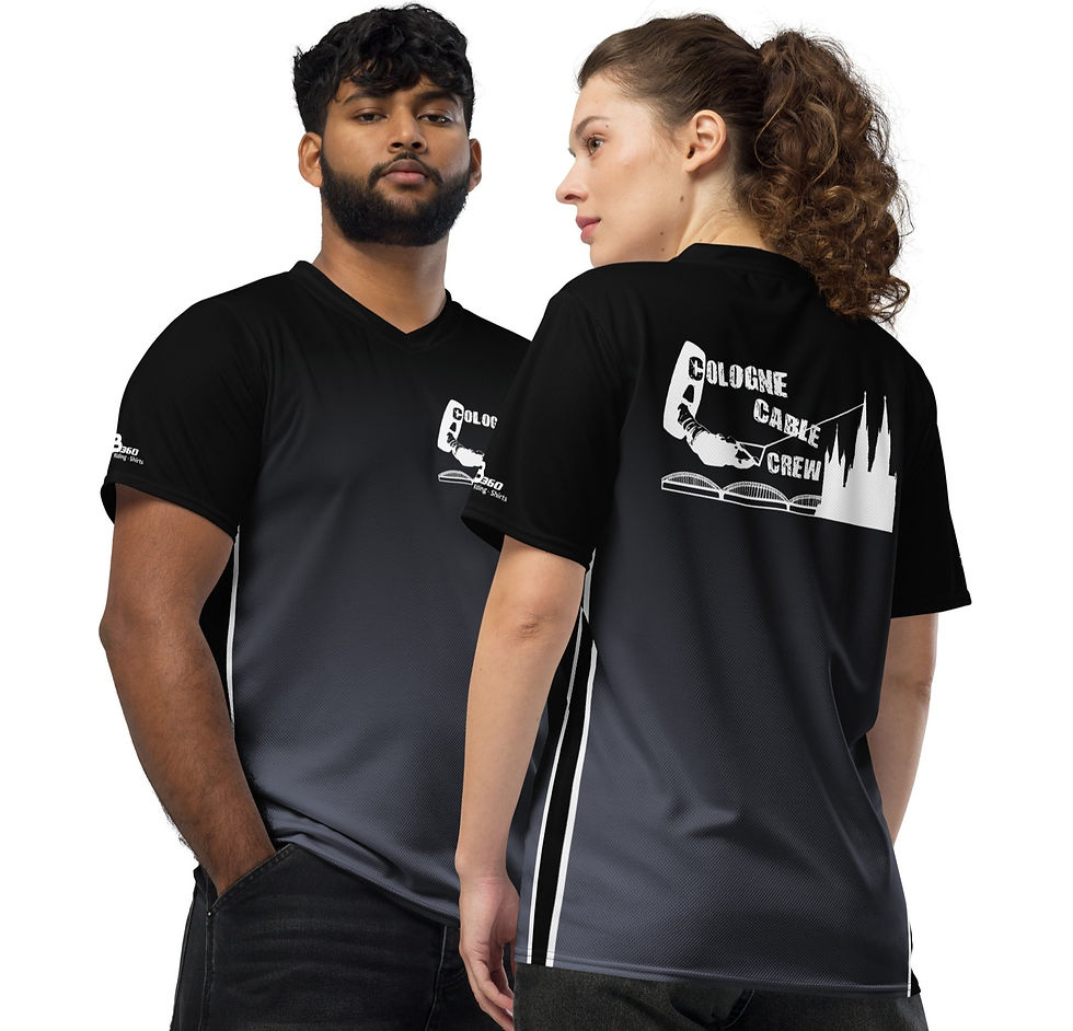 Miniaturbild: recyceltes quick-dry T-Shirt Unisex Ridershirt mit UV Schutz CCC schwarz/grau