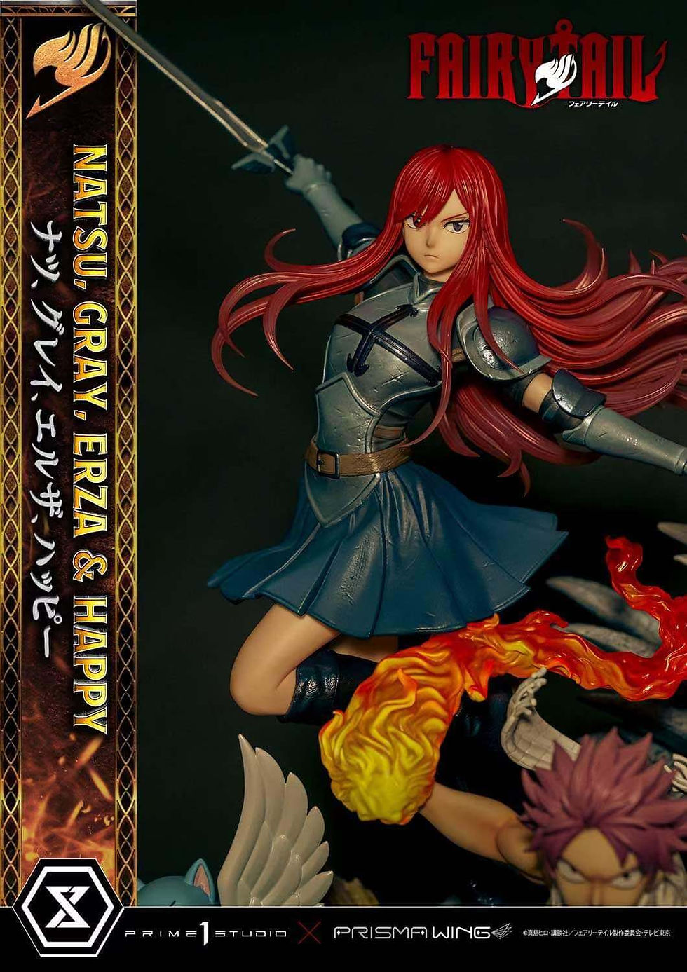 Thumbnail: Prime 1 Studio - Fairy Tail - Natsu, Gray, Erza & Happy Resin Statue GK Figure