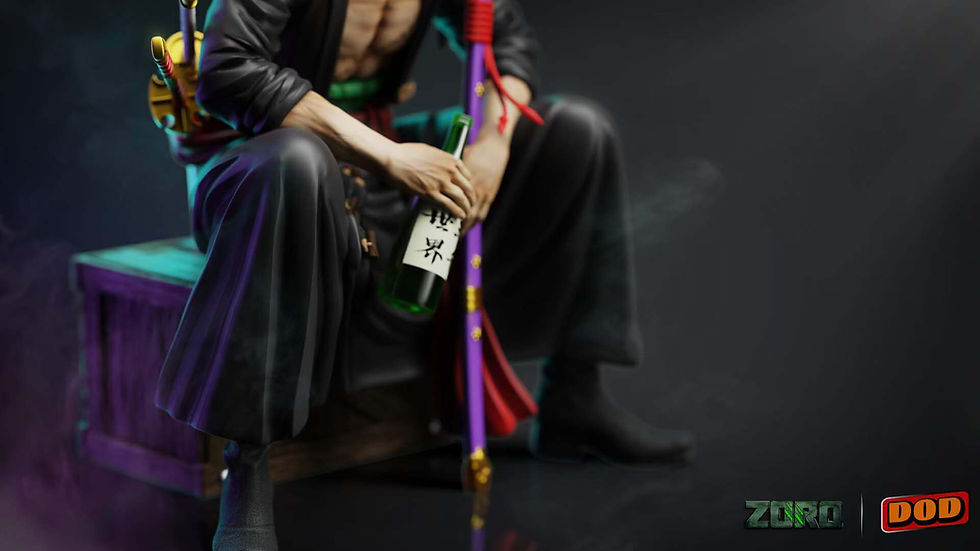 Thumbnail: DOD Studio - Zoro Series 002 - Sitting Zoro Resin Statue (Pre-Order) - One