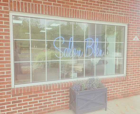 The front window of the salon 
