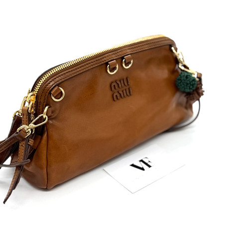 Miu Miu MiuMiu Pochette Caprice in pelle – borsa vintage Buono, Nero, Vitello