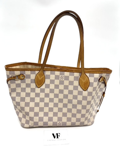 Louis Vuitton Louis Vuitton Neverfull Damier Azur PM – borsa vintage Buono, Rosso, Tela Monogram