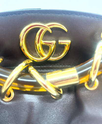 Gucci Gucci Secchiello marmont chain bucket small immagine 3