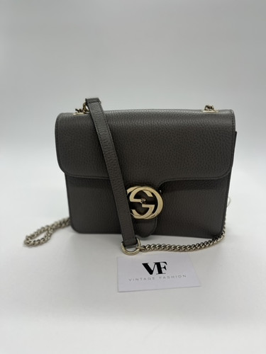 Gucci Gucci Borsa Interlocking G – borsa vintage Eccellente, Nude, Pelle Nappa
