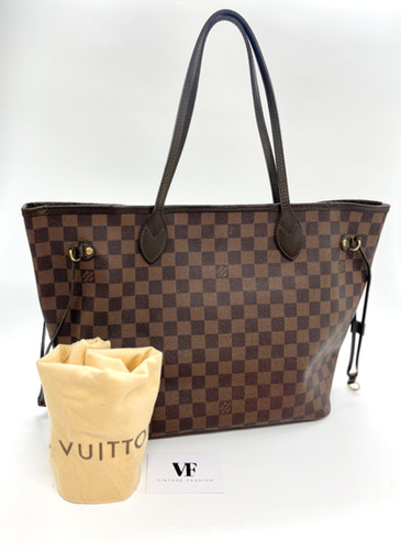 Louis Vuitton Louis Vuitton Neverfull Damier Ébène – borsa vintage Molto Buono, Nero, Tela FF
