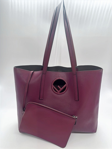 Fendi Fendi Borsa Tote F – borsa vintage Molto Buono, Bordeaux, Camoscio