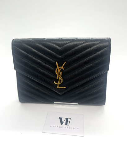 Yves Saint Laurent Saint Laurent Cassandre Matelassé Pouch – borsa vintage Buono, Burro, Intrecciato Maxi