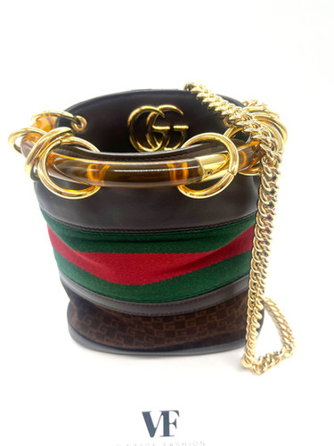 Gucci Gucci Secchiello marmont chain bucket small immagine 2