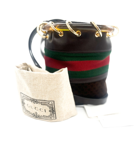Gucci Gucci Secchiello marmont chain bucket small immagine 5