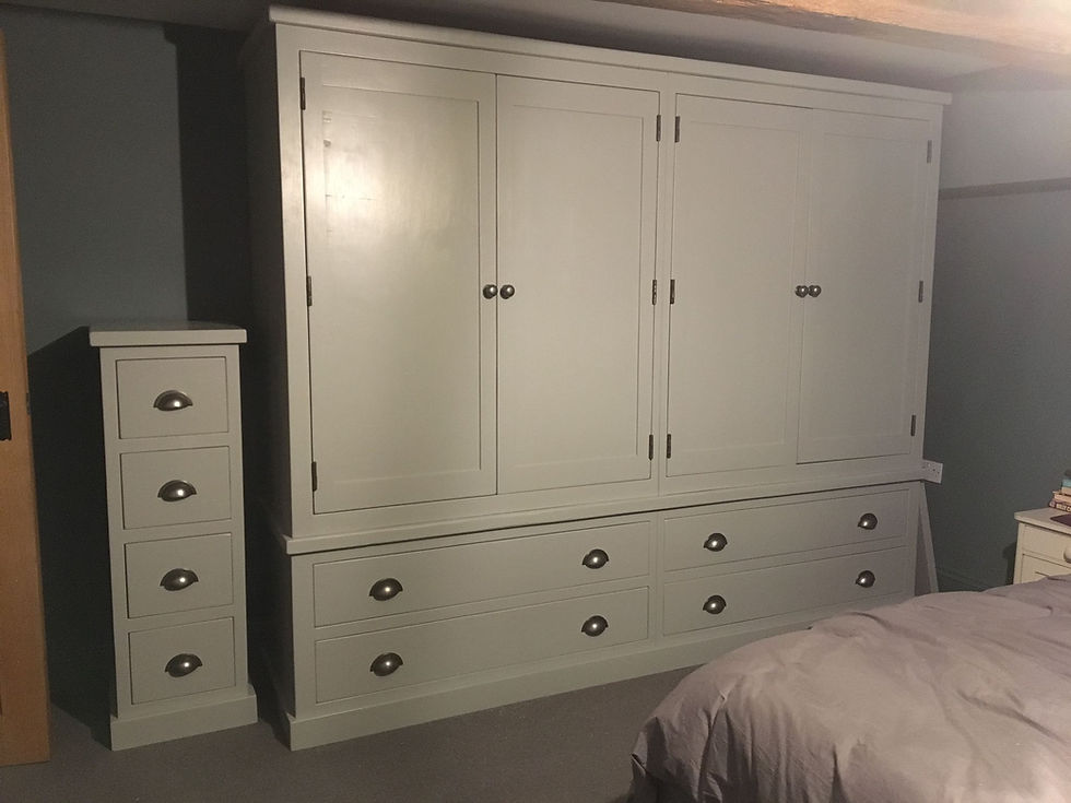 Thumbnail: Handmade Rustic Triple Wardrobe. Painted Bedroom Furniture. Any Size Made.