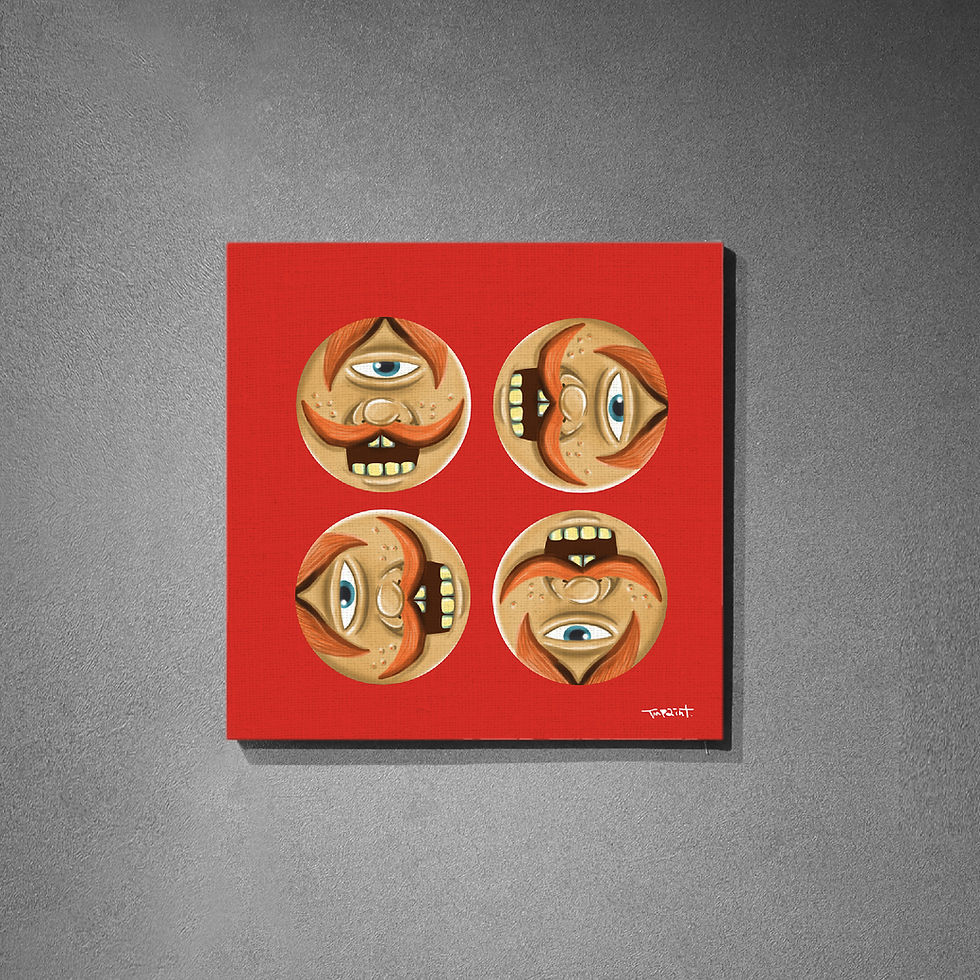 サムネイル： MAD BALL-RED (330mm×330mm)