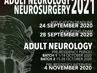 Neuro Dept is calling for residency & fellowship applicants for 2021 (post updated Sep 21)