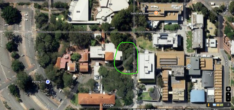 This is the site of the Hedge Sculptures in Curtin University Bentley campus, Western Australia.