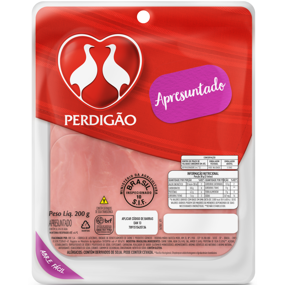 APRESUNTADO FAT. PERDIGAO 20X200G