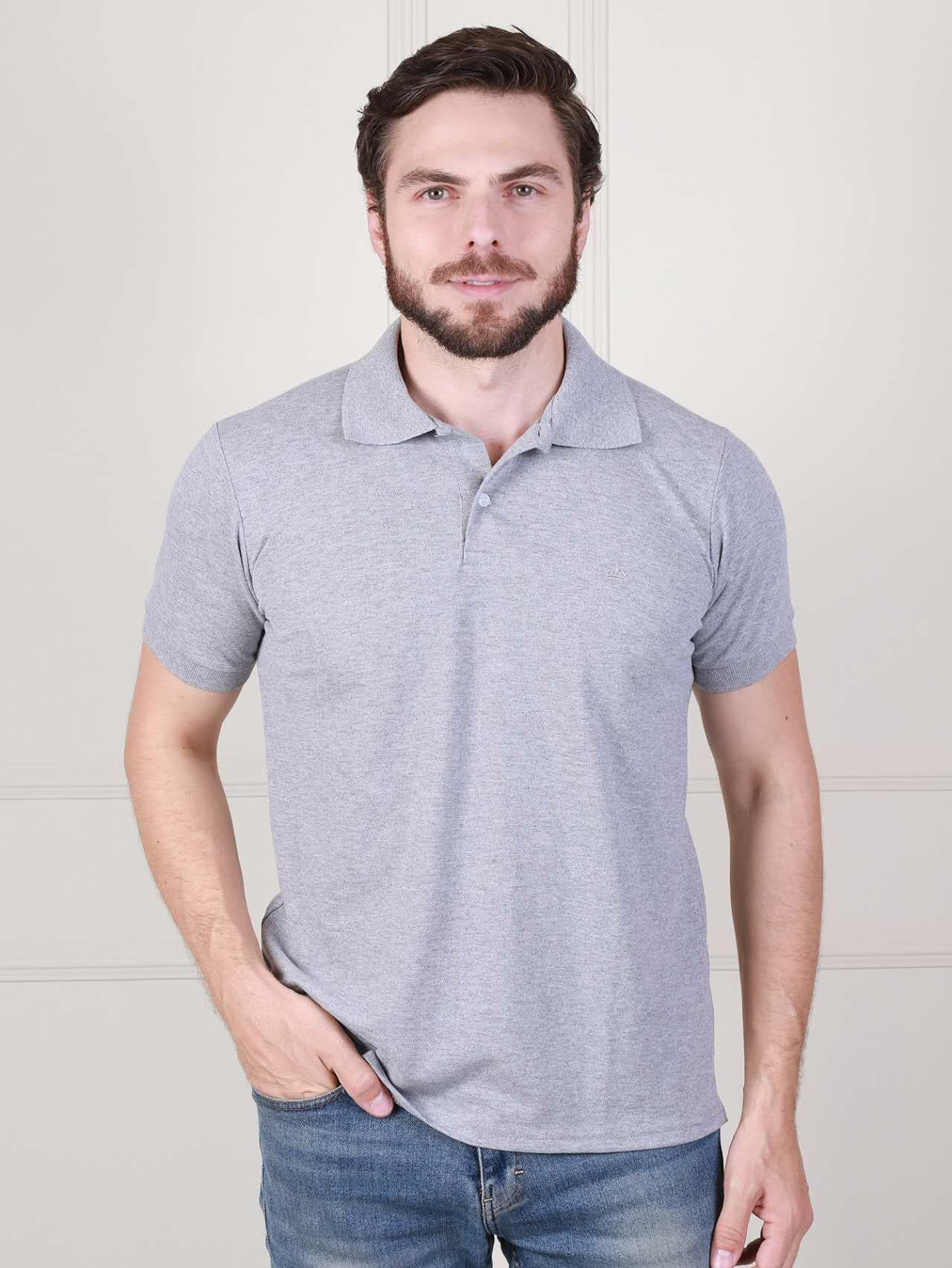 polo de lapela moda masculina 
