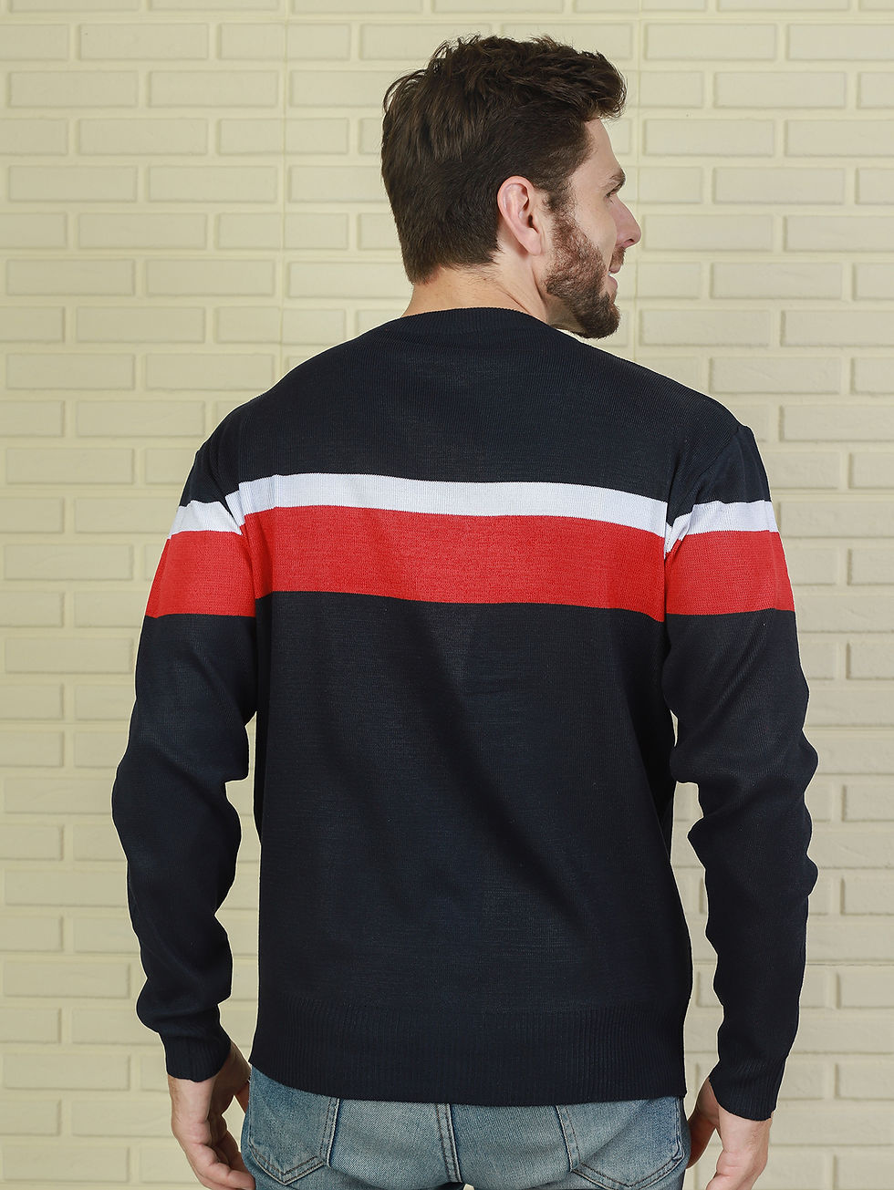 Miniatura: Suéter de gola redonda moda masculina 2023
