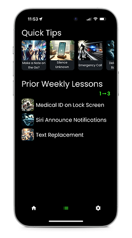 Prior Lesson List