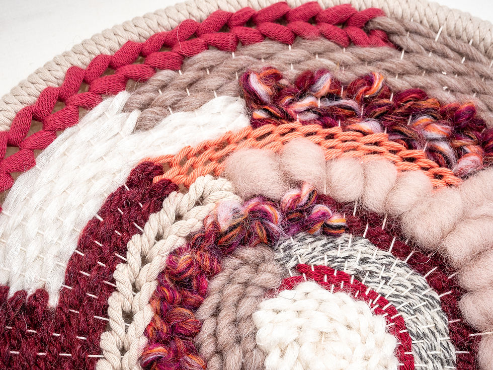 Miniature : Tissage rond "framboise"