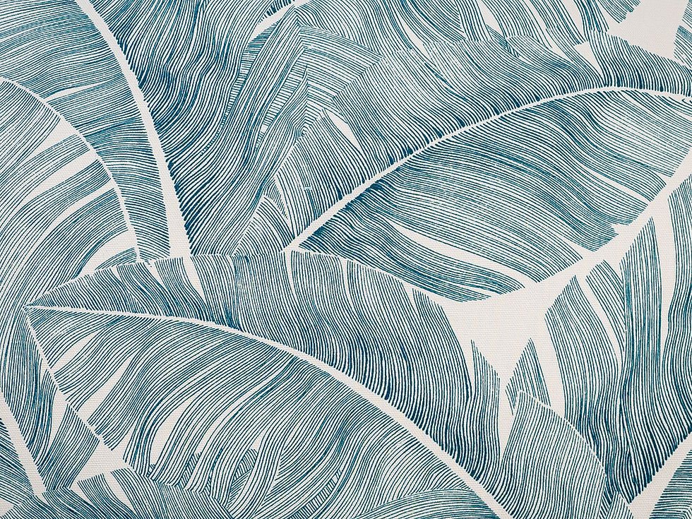 Miniature : Coussin "feuilles de palmier" bleu