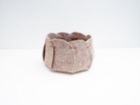 Grand vide poche "fleurs" beige