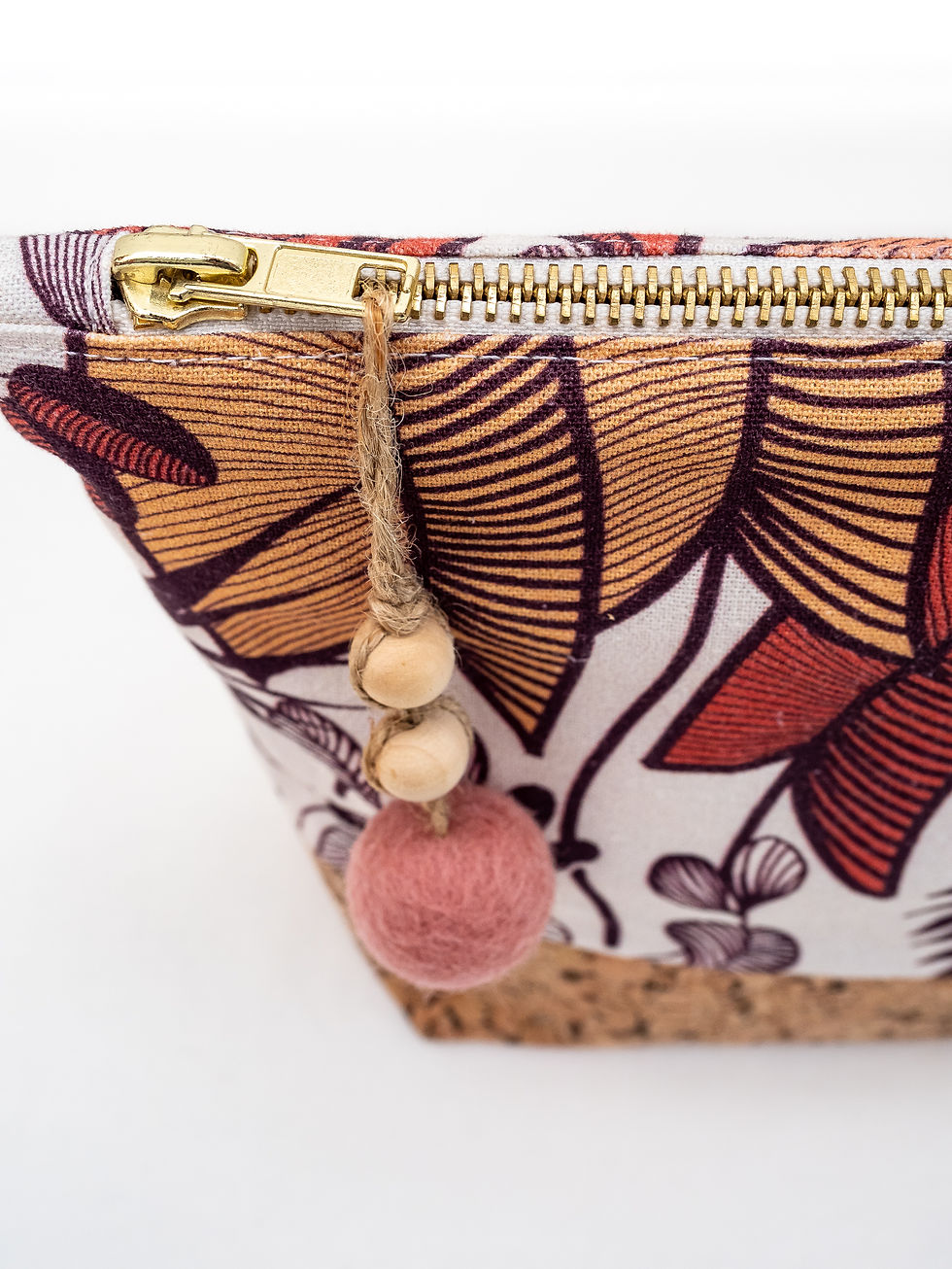 Miniature : Pochette imprimée "végétal"orangé